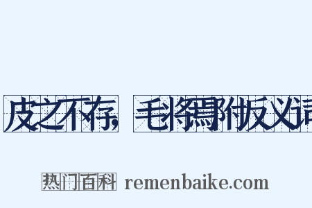 皮之不存，毛将焉附反义词是什么意思的图片